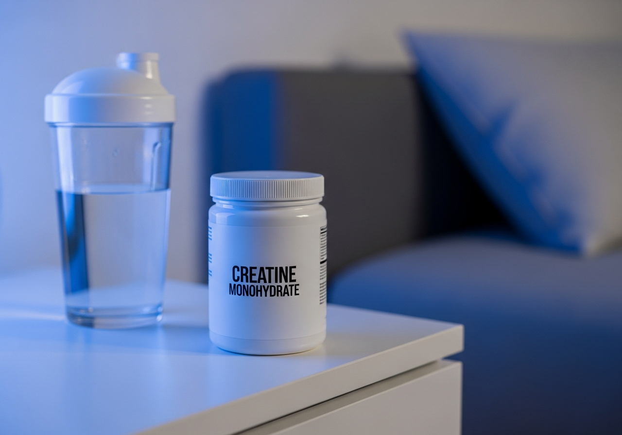 creatine before bed — illustrative photo
