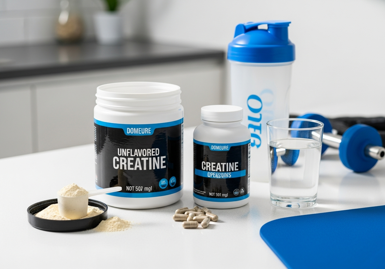 creatine powder vs capsules — illustrative photo