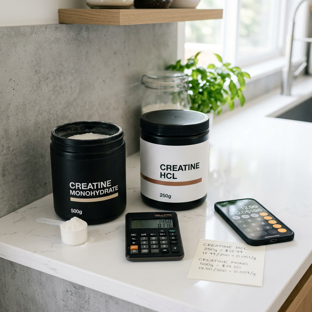 How to calculate creatine price per gram in under 30 seconds