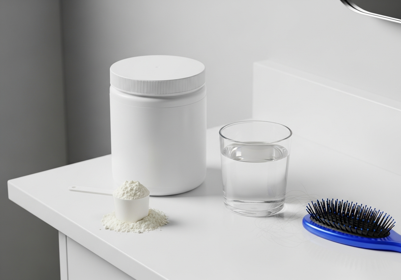 does creatine cause hair loss — illustrative photo