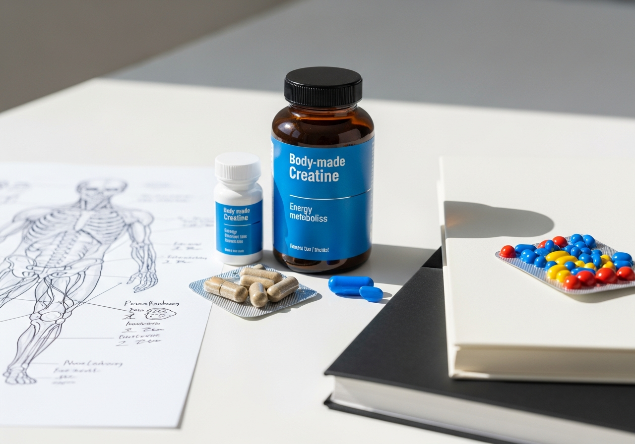 How creatine is made in the body, step by step